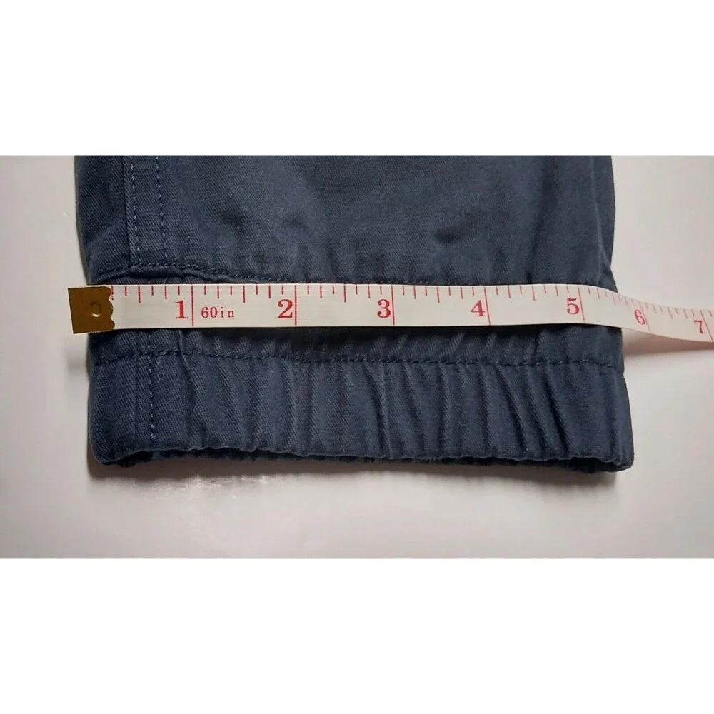 Old Navy Mens 32 Khaki Twill Joggers Navy Blue Cotton Casual Hipster Comfy Work - Picture 11 of 13